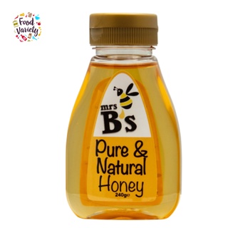 สินค้า Mrs B’s Pure and Natural Honey 240g มิซิส บี น้ำผึ้งแท้จากธรรมชาติ 240g