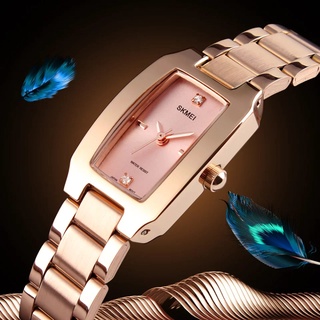 นาฬิกาผู้หญิง นาฬิกาคู่ SKMEI 1400 นาฬิกาข้อมือผู้หญิง สายสแตนเลส เรียบหรู กันน้ำ ของแท้ 100%