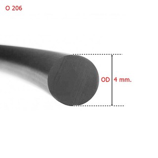 เส้นยางโอริงน้ำมัน NBR / โอริงเส้นน้ำมันกลม NBR / ยางโอริงเส้นน้ำมันกลม ขนาด OD 4 mm. ราคา / เมตร