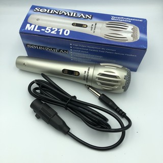 ภาพขนาดย่อของสินค้าSOUNDMILAN Microphone ไมค์โครโฟน ไมค์พูด ไมค์ร้องเพลง รุ่น ML5210