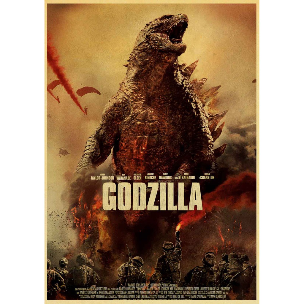 โปสเตอร์ภาพยนตร์ Godzilla Retro สําหรับตกแต่งบ้าน | Shopee Thailand