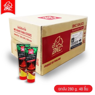 BKC SRIRACHA HOT CHILI SAUCE ซอสกระทะร้อน ซอสพริกศรีราชา ตราบีเคซี ขนาด 280 กรัม แพ็ค 48 หลอด