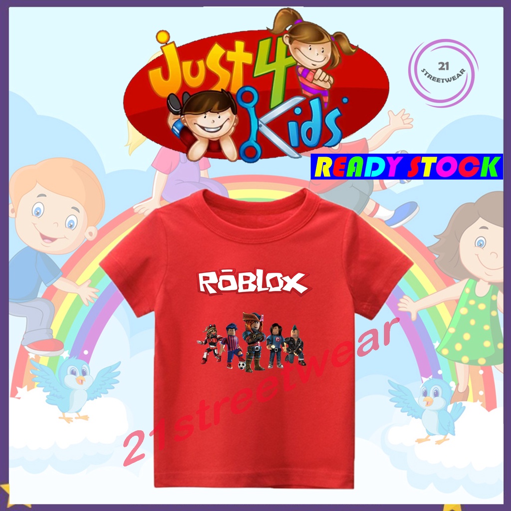 เสื้อยืด-พิมพ์ลาย-roblox-baju-budak-lelaki-สําหรับเด็ก