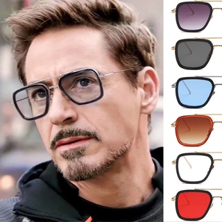 แว่นตากันแดด ทรงสี่เหลี่ยม ลาย Iron Man 3 Avengers Tony Stark สําหรับผู้ชาย