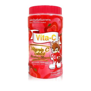 ภาพหน้าปกสินค้า[ส่งฟรี]Vita-C Vitamin C Tablet Strawberry Flavors 1000 Tablets ไวต้า-ซี วิตามินซี กลิ่นสตรอเบอรี่ 1000 เม็ด 400 กรัม ที่เกี่ยวข้อง