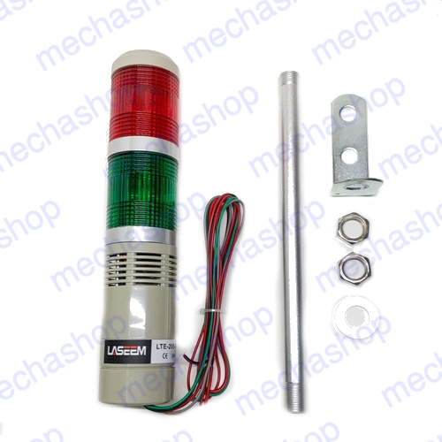 ทาวเวอร์ไลท์-ไฟเตือนสถานะเครื่องจักร-มีเสียง-ไฟกระพริบ-dc-12v-24v-lamp-red-green-flash-industrial-tower-signal