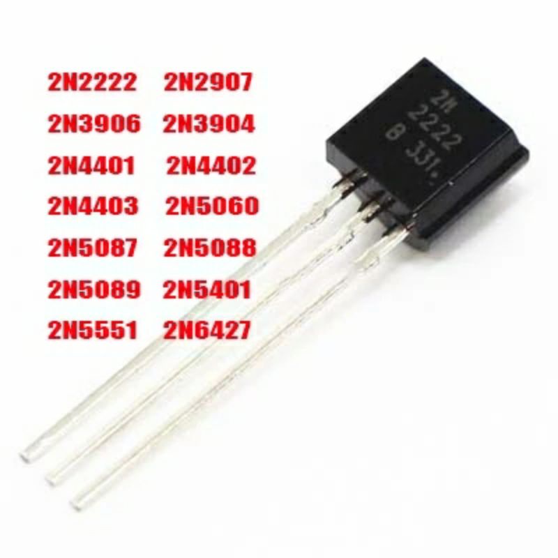 แพ็ค4ตัว 2N2222 2N2907 2N3904 2N3906 2N4401 2N4402 2N4403 2N5060 2N5087 ...
