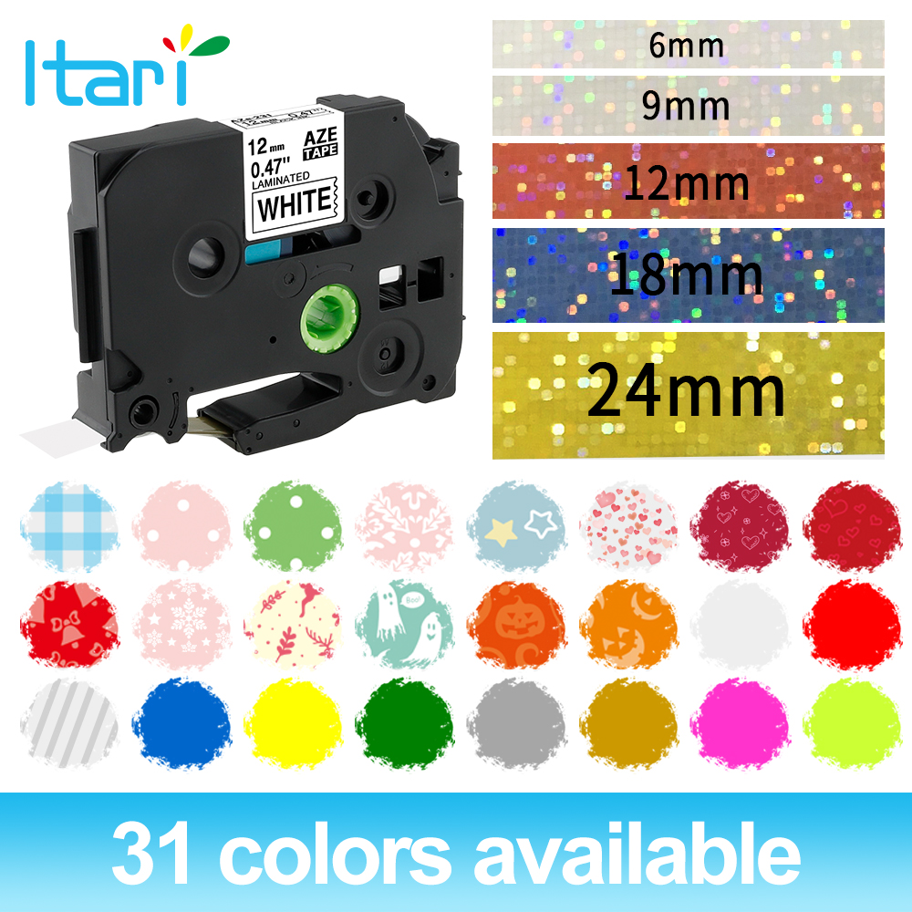 ภาพหน้าปกสินค้า50 Colors TZe-231 TZe-241 Compatible for Brother P-touch Printers Label Tape Tze-231 tze631 tz641 TZ TZe 131 for PT Labeler H110 อุปกรณ์การเรียน เครื่องใช้สำนักงาน เครื่องเขียน ออแกไนเซอร์ ริบบิ้น ขอบคุณ สติ๊กเกอร์ สติ๊กเกอร์สำหรับแล็ปท็อป บรรจุภัณฑ์ จากร้าน itari1.th บน Shopee