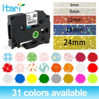 ภาพขนาดย่อของภาพหน้าปกสินค้า50 Colors TZe-231 TZe-241 Compatible for Brother P-touch Printers Label Tape Tze-231 tze631 tz641 TZ TZe 131 for PT Labeler H110 อุปกรณ์การเรียน เครื่องใช้สำนักงาน เครื่องเขียน ออแกไนเซอร์ ริบบิ้น ขอบคุณ สติ๊กเกอร์ สติ๊กเกอร์สำหรับแล็ปท็อป บรรจุภัณฑ์ จากร้าน itari1.th บน Shopee