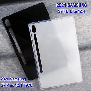 เคสสําหรับ Samsung Galaxy Tab S7 Fe Lite 12.4 5G T730 T736 T735 เคสซิลิโคนกันกระแทกแบบบางสําหรับ Samsung Galaxy Tab S6 Lite S7 Plus