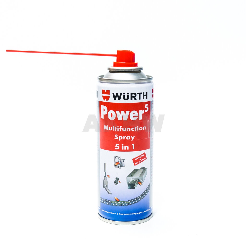 สเปรย์น้ำมันอเนกประสงค์-wurth-power-5in1-ขนาด-200ml-สำหรับหล่อลื่นโลหะ-ขจัดสนิม-ของแท้-made-in-england-ขายส่ง