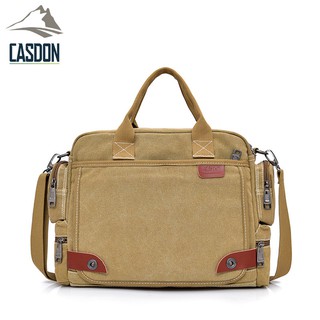 CASDON-พร้อมส่ง กระเป๋าสะพายข้าง โน้ตบุ๊ค  ผ้าหนาพิเศษ กันน้ำอย่างดี  รุ่น MJ-1101