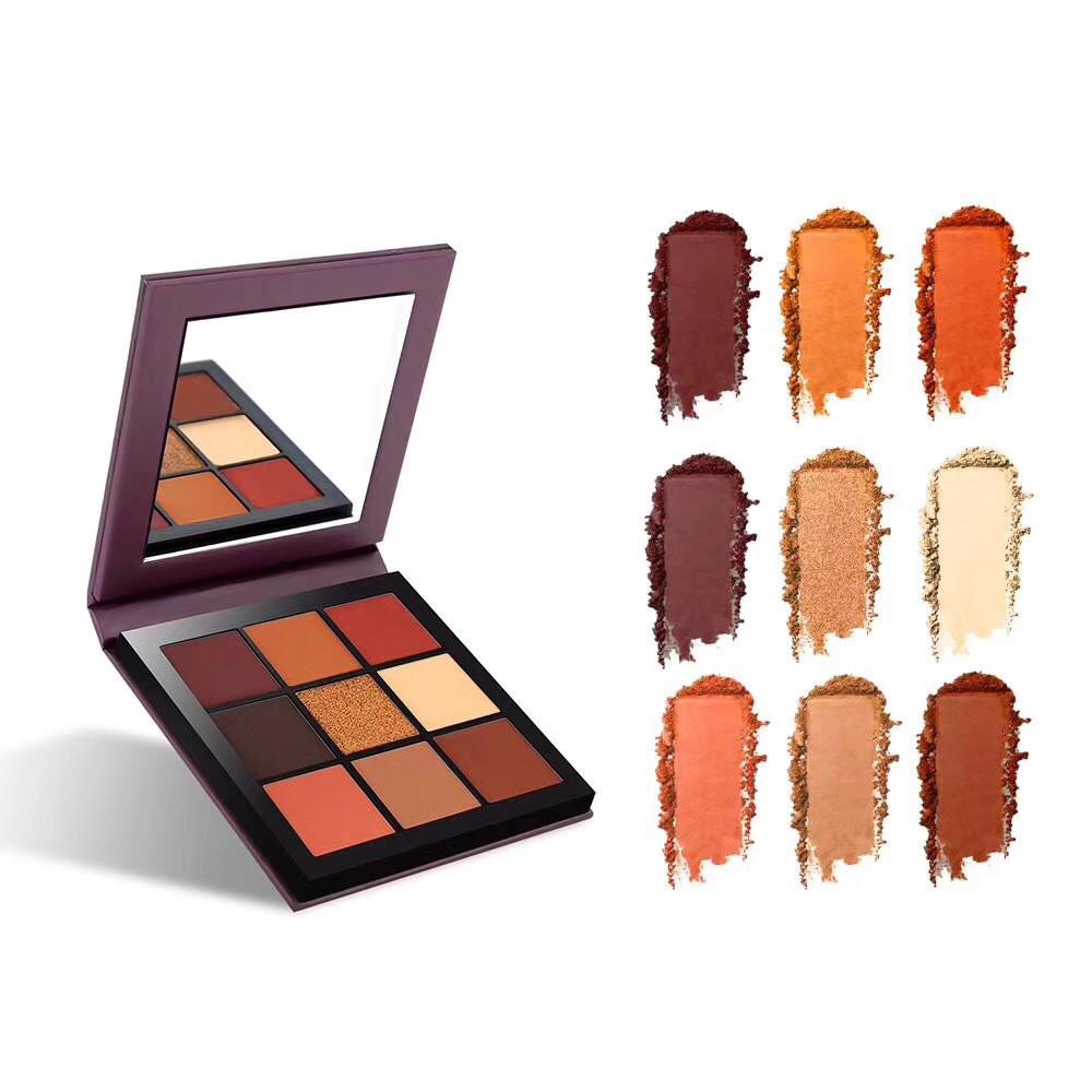 💋 Miaool earth orange nude powder sunset nine-color eyeshadow pearlescent matte