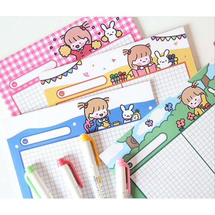 กระดาษโน๊ต-notepad-รวมลายน่ารัก12ลาย-ขนาด-b5-และ-size-mini-1ชุดมี30แผ่น-มีบริการเก็บเงินปลายทาง