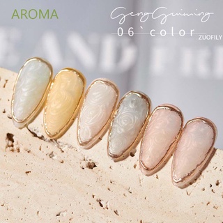 Aroma เจลทาเล็บ UV กึ่งถาวร แต่งกลิตเตอร์สะท้อนแสง แฟชั่นฤดูใบไม้ร่วงและฤดูหนาว สำหรับตกแต่งเล็บ DIY