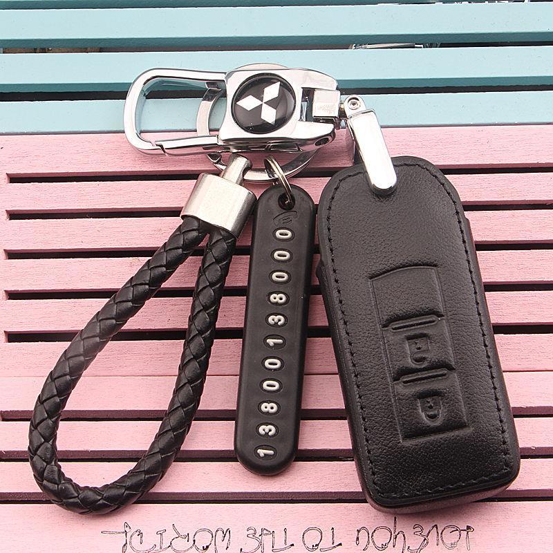 เคสกุญแจรถยนต์-มิตซูบิชิ-key-cover-เคสกุญแจรถยนต์-mitsubishi-กุญแจรถป้องกัน-ซองกุญแจหนังแท้-เคสกุญแจรีโมท