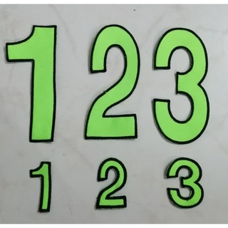 ภาพขนาดย่อของภาพหน้าปกสินค้าตัวเลขติดเสื้อวินแบบปัก 1-0 ตัวใหญ่-ตัวเล็ก สีเขียว จากร้าน _jf123 บน Shopee