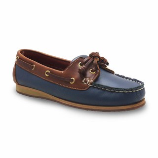 The Sailors Boat Shoes - Navy and Beige
