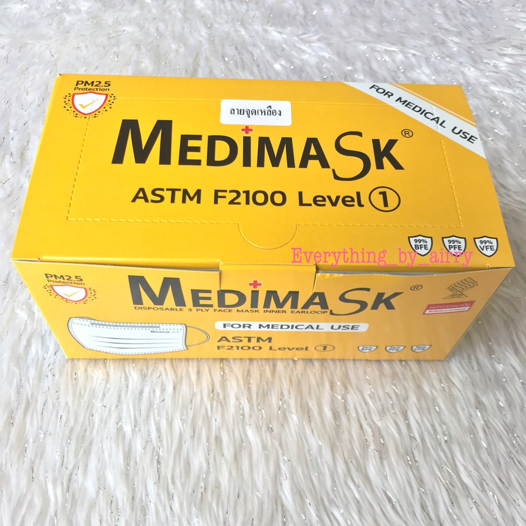 medimask-astm-f2100-ลายจุด-กล่องละ-50-ชิ้น