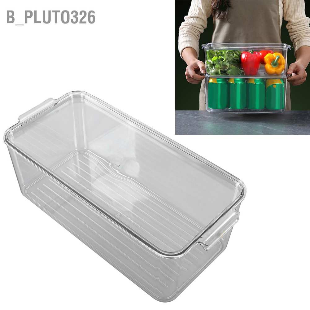 b-pluto326-plastic-storage-box-stackable-refrigerator-kitchen-clear-fruit-vegetable-preservation