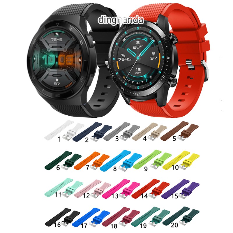 รูปภาพสินค้าแรกของสายนาฬิกาซิลิโคน สำหรับ Huawei Watch Buds GT 2 GT 2e GT2 Pro GT3 46mm GT3 SE
