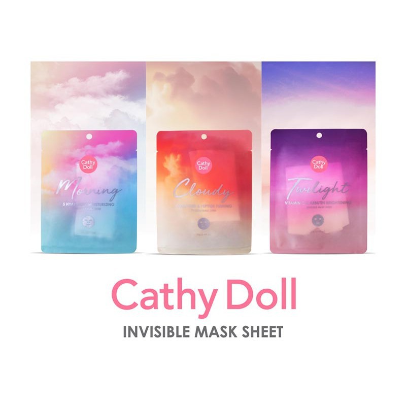 ใหม่ล่าสุด-cathy-doll-invisible-mask-sheet-แผ่นมาส์กล่องหน-แผ่นบางพิเศษ-25-กรัม-มี-3-สูตร