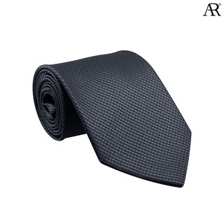 ANGELINO RUFOLO Necktie(NTN-พท.020) เนคไทผ้าไหมทออิตาลี่คุณภาพเยี่ยม ดีไซน์ Plain Pattern สีเทาเข้ม/สีม่วงเข้ม