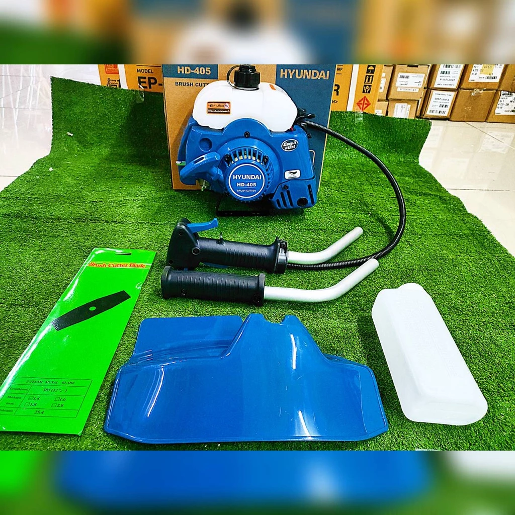 HYUNDAI เครื่องตัดหญ้า 2 จังหวะ รุ่น HD-405 EASY START เครื่องยนต์ 2 จังหวะ 41ซีซี ตัดหญ้า ข้อแข็ง สะพายบ่า