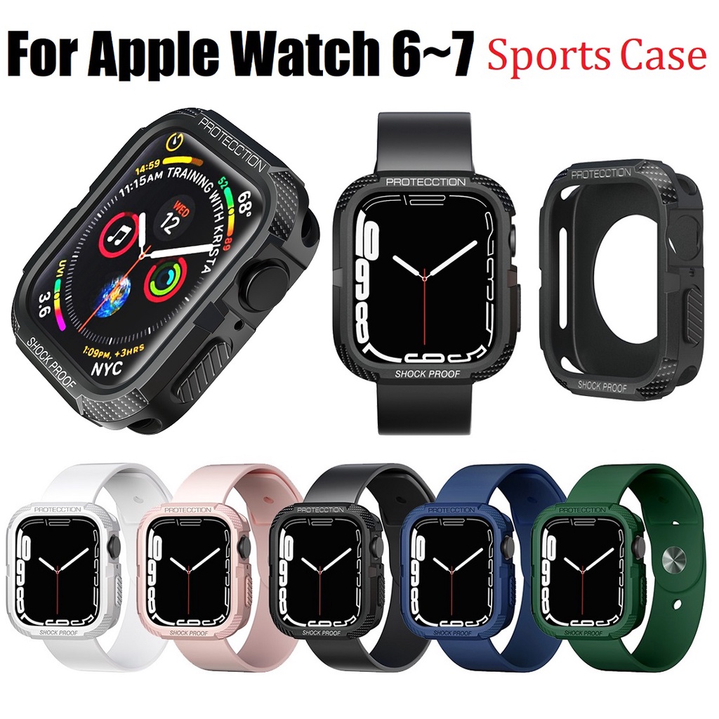 ภาพสินค้าเคส applewatch กีฬา ยาง Apple Watch Series 7 Case i watch Case Size 40mm 41mm 44mm 45mm 38mm 42mm apple watch series 7 6 5 4 3 Apple Watch se เคส applewatch series 7 จากร้าน fortunetimes02.th บน Shopee ภาพที่ 8