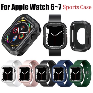 ภาพขนาดย่อของภาพหน้าปกสินค้าเคส applewatch กีฬา ยาง Apple Watch Series 7 Case i watch Case Size 40mm 41mm 44mm 45mm 38mm 42mm apple watch series 7 6 5 4 3 Apple Watch se เคส applewatch series 7 จากร้าน fortunetimes02.th บน Shopee ภาพที่ 8
