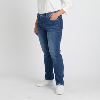 Guy Laroche The Perfect Waisted Jeans กางเกงกีลาโรช กางเกงยีนส์ขายาว ขอบเอวแนบกระชับ สียีนส์ (GL1EBU)