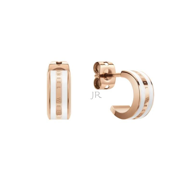 ใหม่ EMALIE EARRINGS ต่างหู เคลือบและสเตนเลส (316 ลิตร) พร้อมชุบโรสโกลด