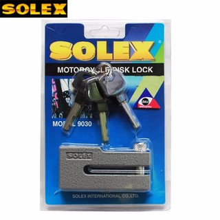 SOLEX กุญแจล็อค ดิสเบรค ล็อคดิส รถจักรยานยนต์ มอเตอร์ไซค์ รุ่น 9030 คละสี