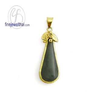 Finejewelthai จี้-หยก-เงินแท้-จี้พลอย-พลอยประจำเดือนเกิด-Jade-Pendant-Silver - P3055jd-g