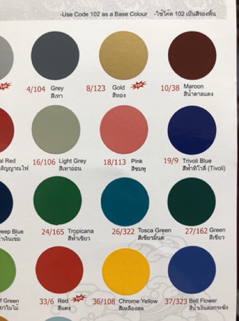 ภาพสินค้ากดเลือกสี สีสเปรย์ซามูไร เบอร์มาตรฐาน สี Standard samurai spray - 400 ml จากร้าน srirodyon บน Shopee ภาพที่ 2