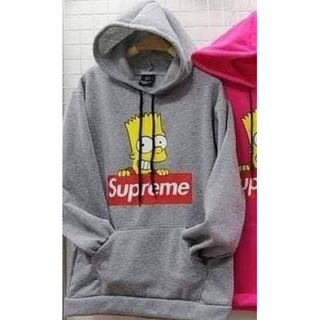 🔥ส่งฟรีจ้า🔥มีสีเทาอ่อนสีเดียวจ้า! เสื้อกันหนาว Supreme x Simpson