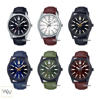 สินค้า [ใส่โค้ดลดเพิ่ม] ของแท้ นาฬิกาข้อมือ Casio ผู้ชาย รุ่น MTP-VD02 สายหนัง