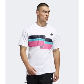 Adidas Ripple White/Shock Pink T Shirt ของแท้ ของใหม่ ป้ายห้อย