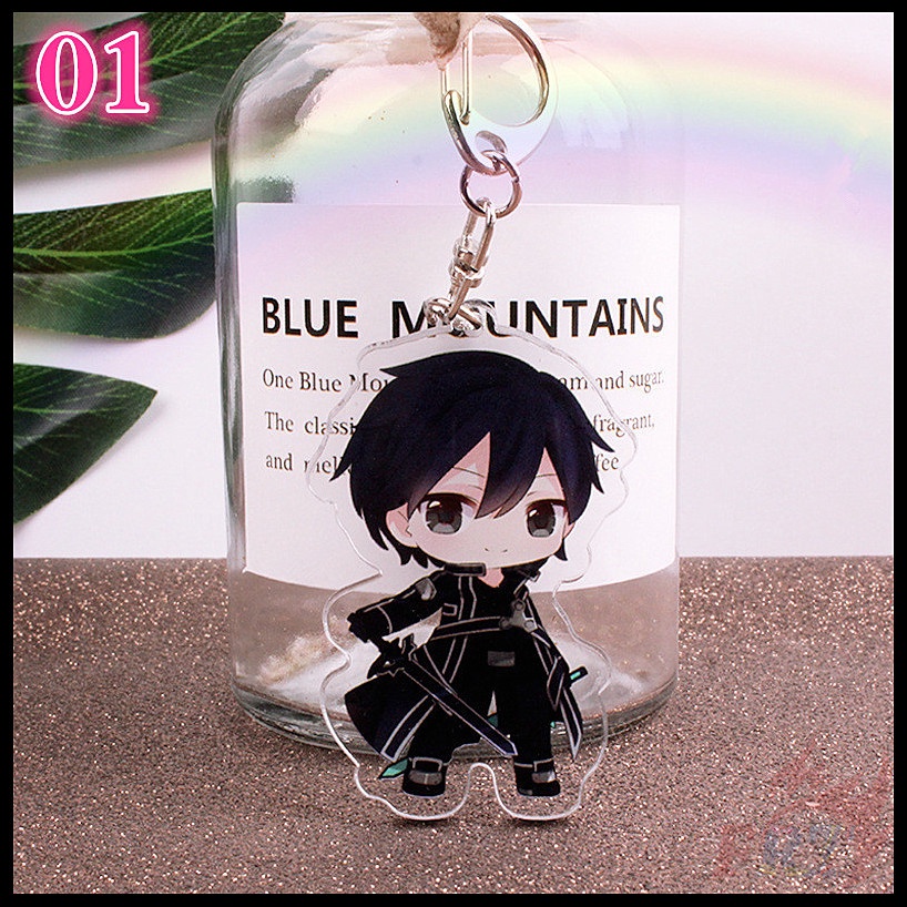 Sword Art Online SAO Series 01 Keychains 1Pc Anime Character Figure Acrylic Double Sided Printed KeyRing Pendant Gifts 9 Styles Shopee Thailand