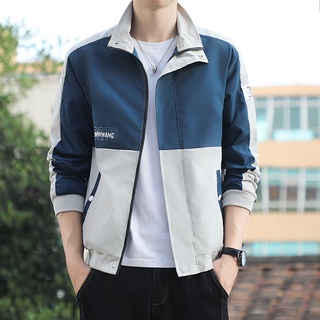 เสื้อโค้ทแจ็กเก็ตลําลอง เข้ารูป แฟชั่นสไตล์เกาหลี สําหรับผู้ชาย