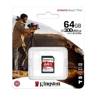 Kingston 64GB Canvas React Plus UHS-II SDXC Memory Card (without Card Reader)