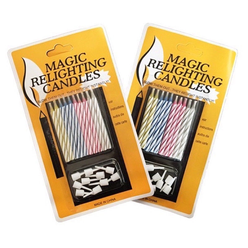 Magic Relighting candles เทียนเป่าไม่ดับ เทียนวันเกิด เทียนแฟนซี