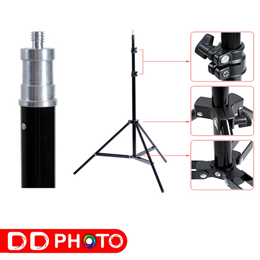 ขาตั้งไฟ-ขาตั้งไฟสำหรับแฟลชสตูดิโอ-light-stand-flash-stand-ขนาด-2-4-เมตร-หัวเกลียว