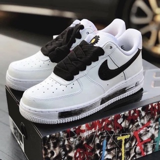 PEACEMINUSONE x Nike Air Force 1 “Para-Noise” สีขาว/ดำ ✅ ลอกลายได้เหมือนแท้