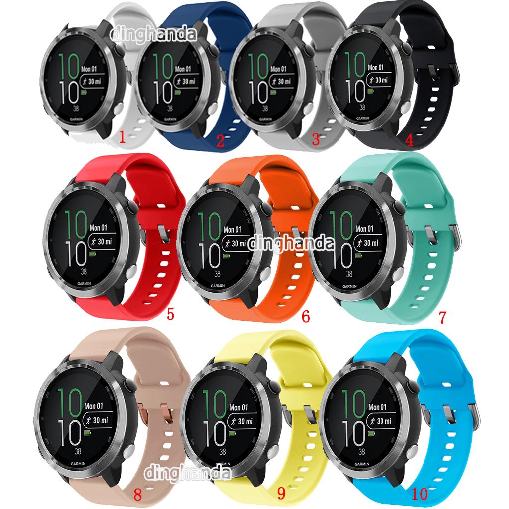 สายนาฬิกาซิลิโคนอ่อนนุ่มสำหรับ Garmin Forerunner 645 245 245M