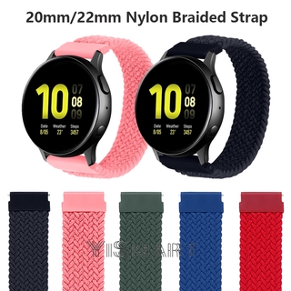 ภาพหน้าปกสินค้าสายนาฬิกาข้อมือไนล่อนถัก 20 มม . 22 มม . สําหรับ Samsung Galaxy Watch 3 Active 2 Gear S3 Huawei Gt2 Amazfit ที่เกี่ยวข้อง