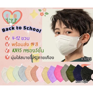 พร้อมส่ง kn95เด็กกรอง5ชั้น,แมสเด็ก, หน้ากากอนามัยเด็ก,แมสเด็กโต,แมสเด็กเล็ก