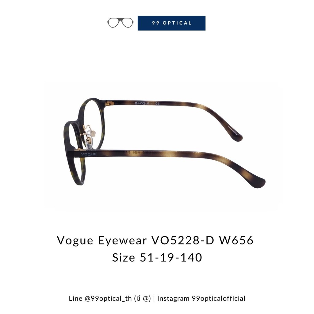 กรอบแว่น-vogue-eyewear-รุ่น-vo5228-d-w656-ทรงกลม-สีน้ำตาลลายกระ