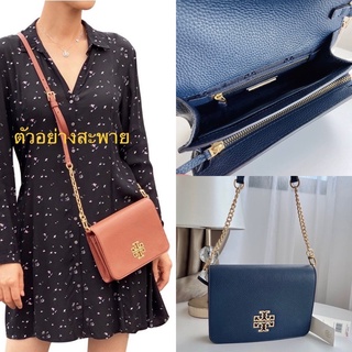 🎀 (สด-ผ่อน) กระเป๋าสะพาย 8 นิ้ว สีกรม 67293 TORYBURCH BRITTEN COMBO CROSSBODY