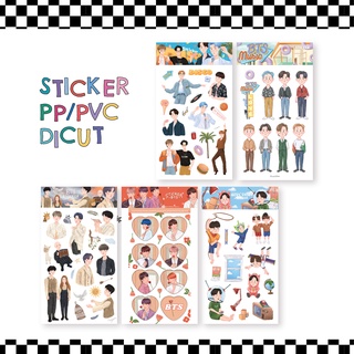 Sticker บังทัน Disco Dynamite Music On Luv Boys story | สติ๊กเกอร์ PP,PVC ไดคัทกันน้ำ by [479studio]